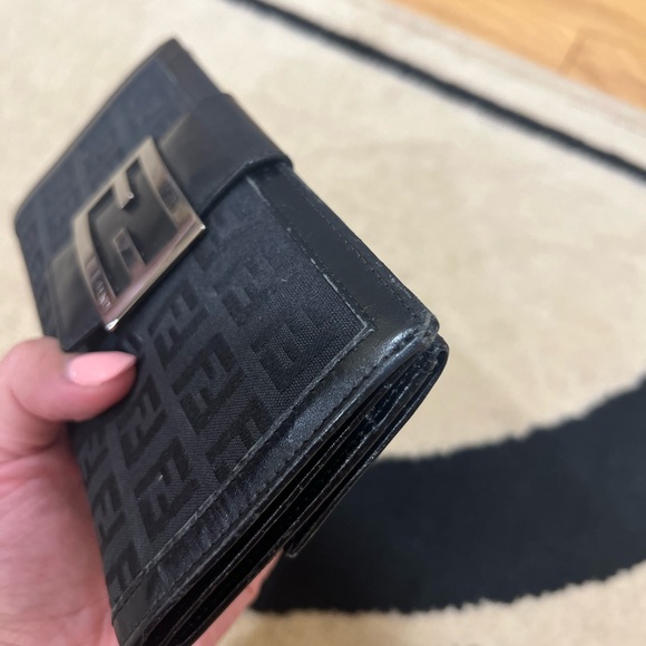 Authentic Pre-owned Fendi Baguette Canvas Flap Wallet - Picture 3 of 9